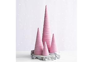 Baby Pink Velvet Cone Tree[s]- Set of 4