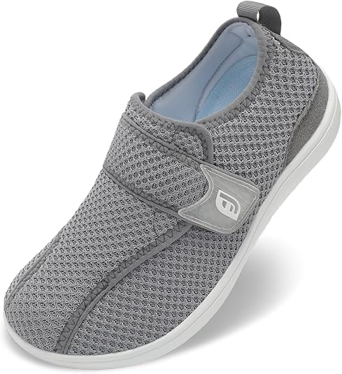 JOINFREE Diabetic Wide Walking Shoes for Women & Men with Adjustable Upper, Zero Drop Non Slip Casual Sneakers Comfortable for Edema, Arthritis, Swollen Feet & Elderly