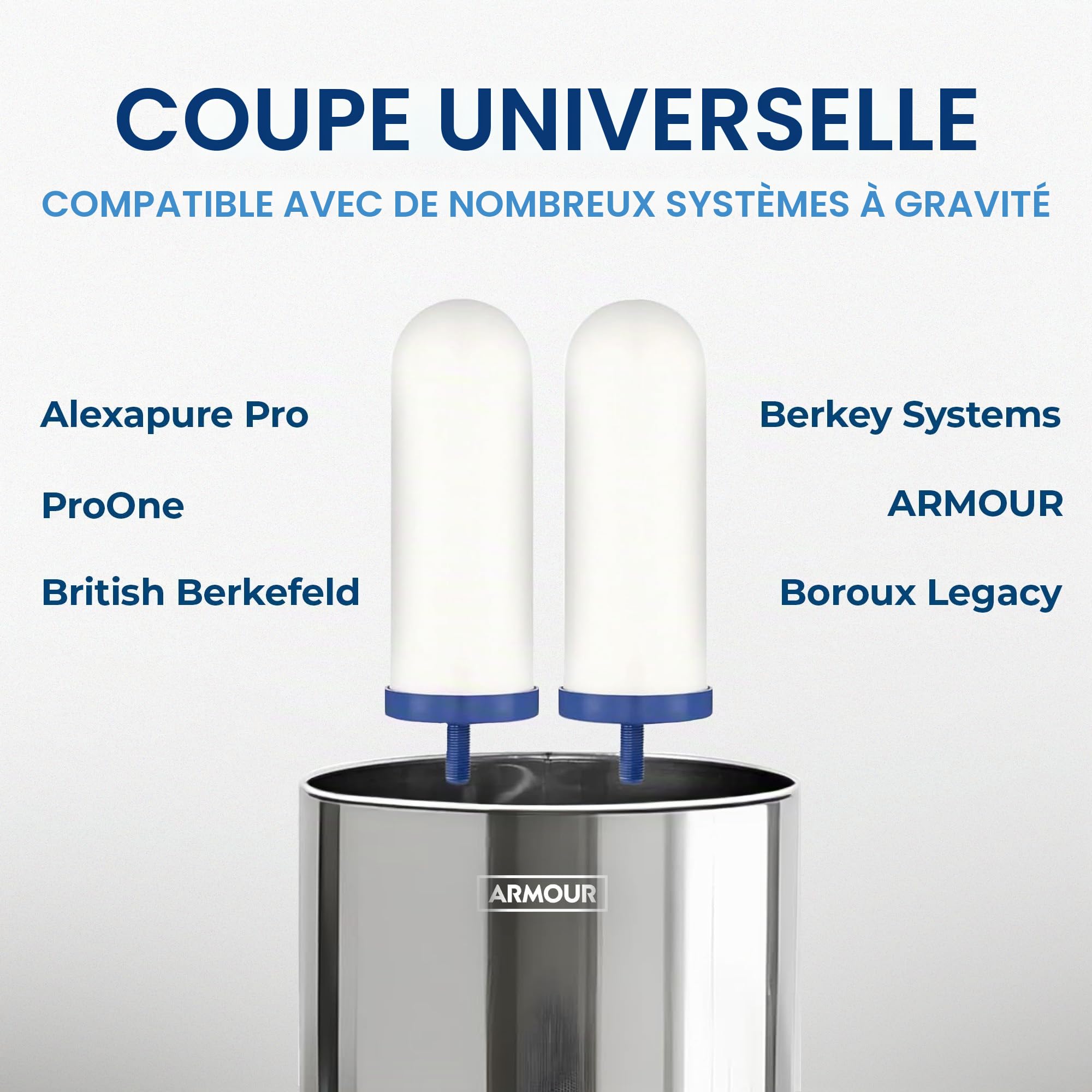 Coldstream Lot de 4 filtres à eau par gravité de rechange