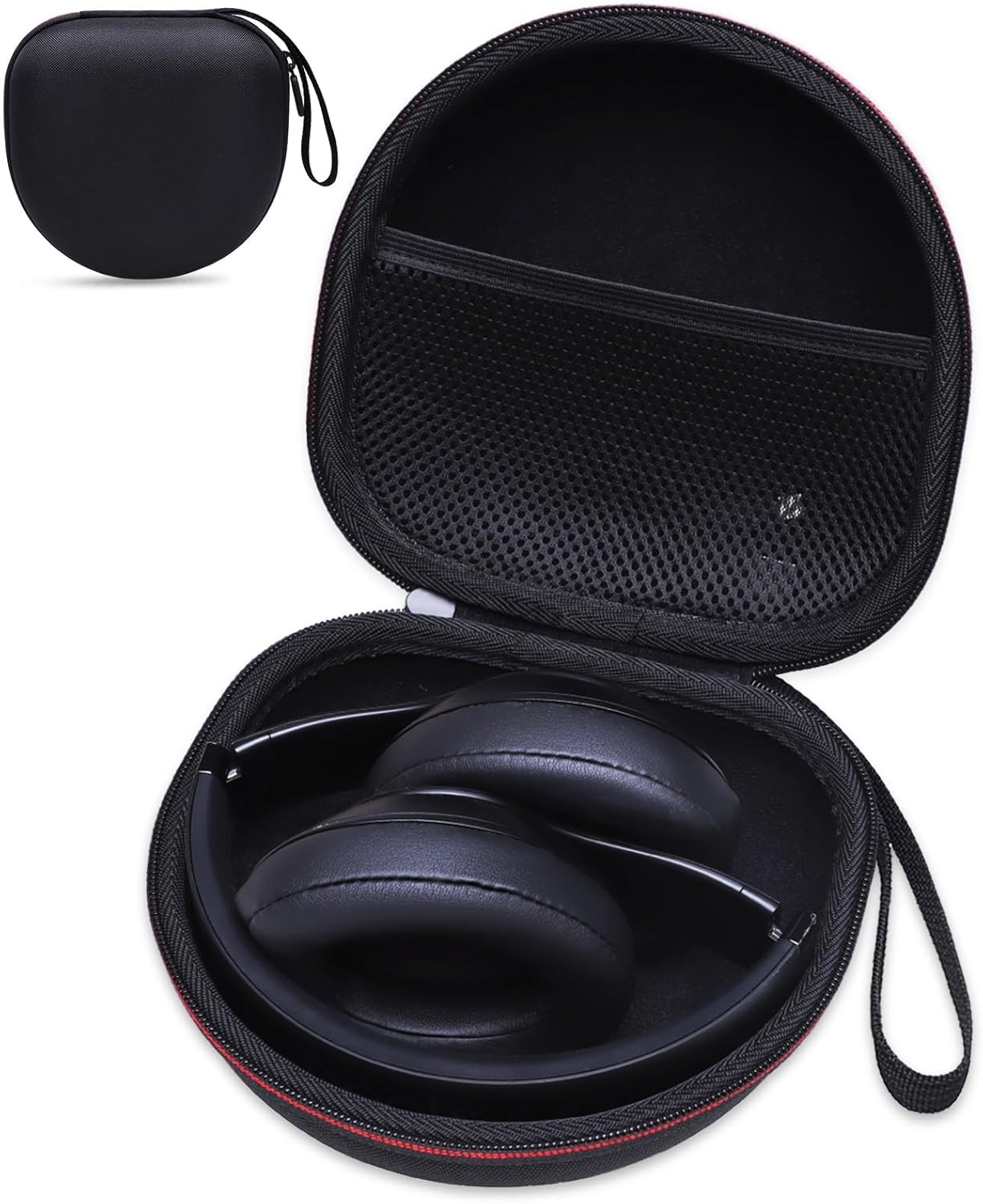 Headphone Case Compatible with BERIBES/TOZO/KVIDIO/Beats/Soundcore Anker Noise Cancelling Over-Ear Headphones, Black