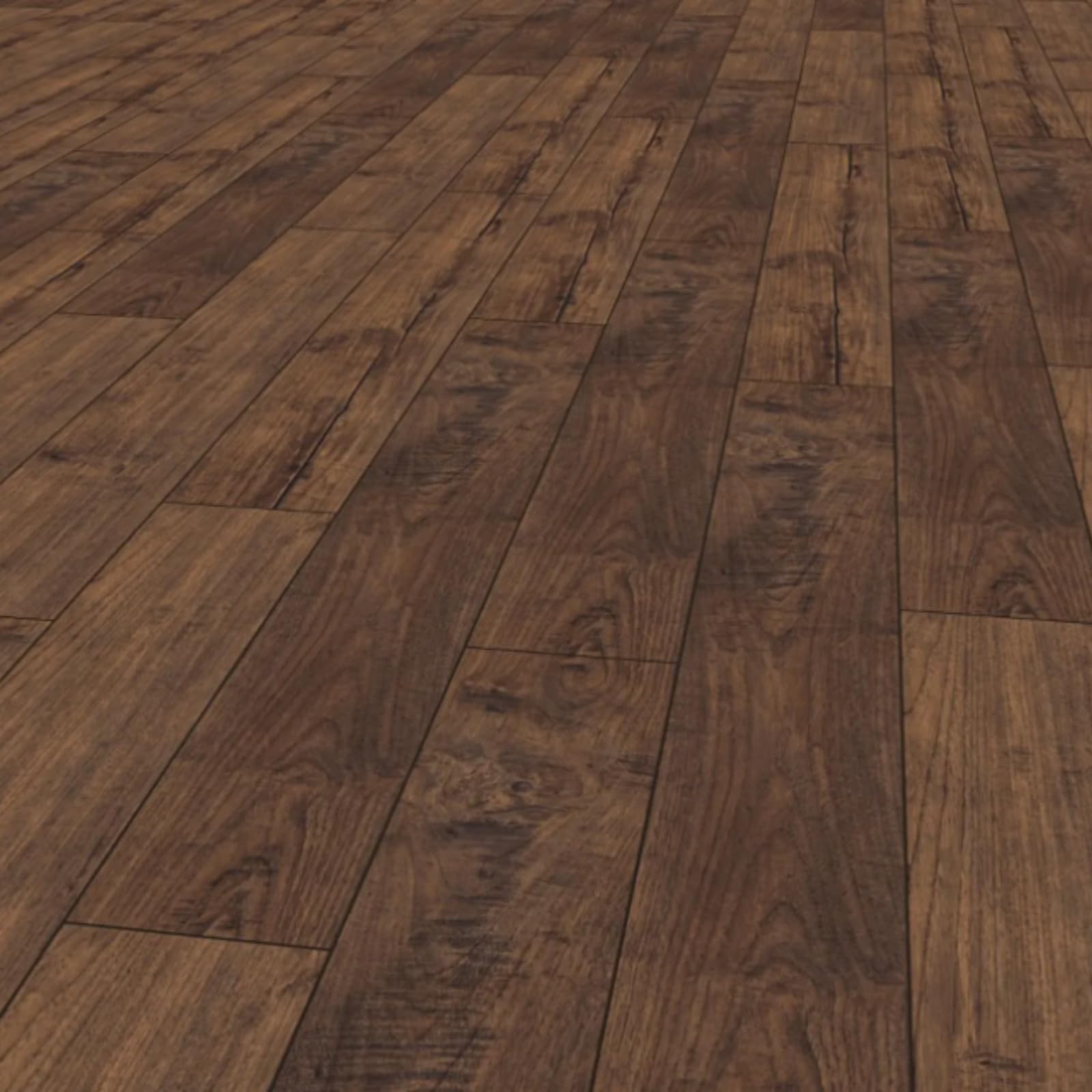 KRONOTEX Laminatboden Nostalgie Teak Landhausdielen-Optik, 193 x 1380 x 8 mm, 2,128 m², braun, Exquisit Serie
