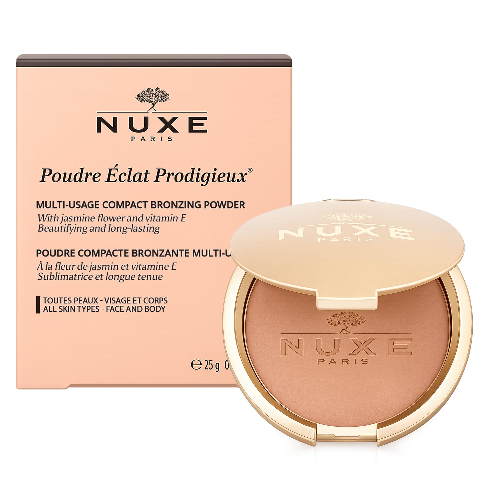 Prodigieux® Bronzing Powder 25g – Radiant Tan Enhancer, Lightweight Brightening Loose-Veil Finish, Bronzer & Highlight All-Over Glow, Suitable for All Skin Tones