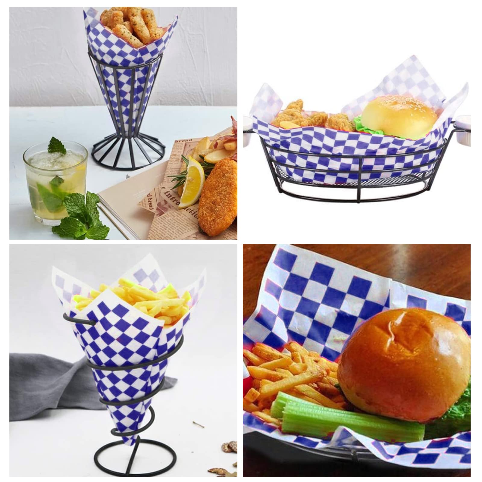 Waspapier, 100 vellen voedselverpakkingspapier, bakken, waterdicht vetpapier, brood, sandwich, hamburger, frites (wit
