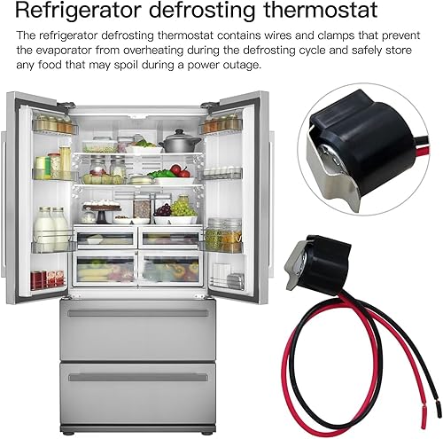 Miniatura 4 de Termóstato bimetálico de descongelación del refrigerador W10225581 para WhirlpoolKenmoreMaytag