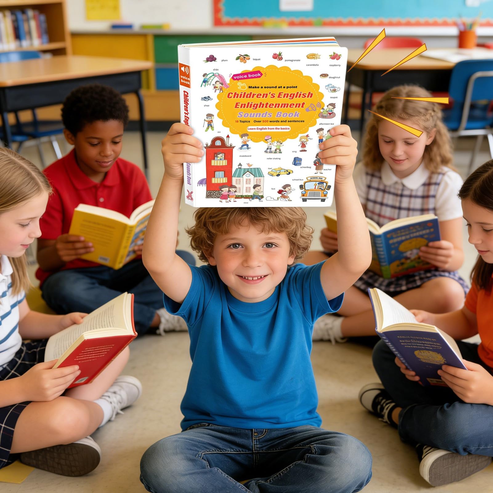 English Talking Book - Educational Reading Game for Preschool | Words Talking Interactive Audio Books with Fun Learning Activities & Engaging Storytelling for Kindergarten Library School Playtime and