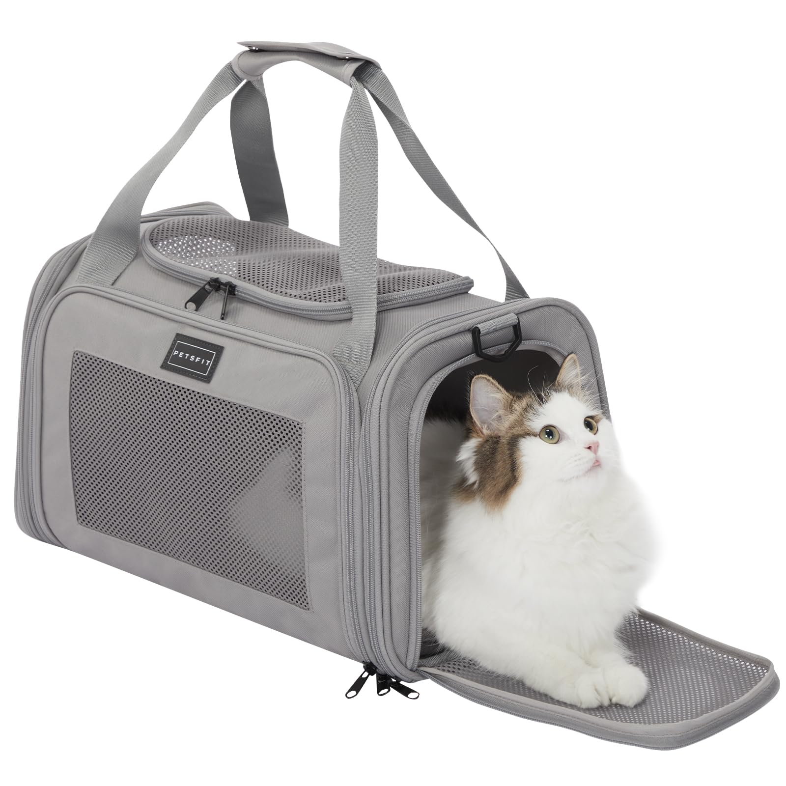 Amazon.co.jp: PETSFIT ペットキャリー 折りたたみ 猫 キャリー バッグ 