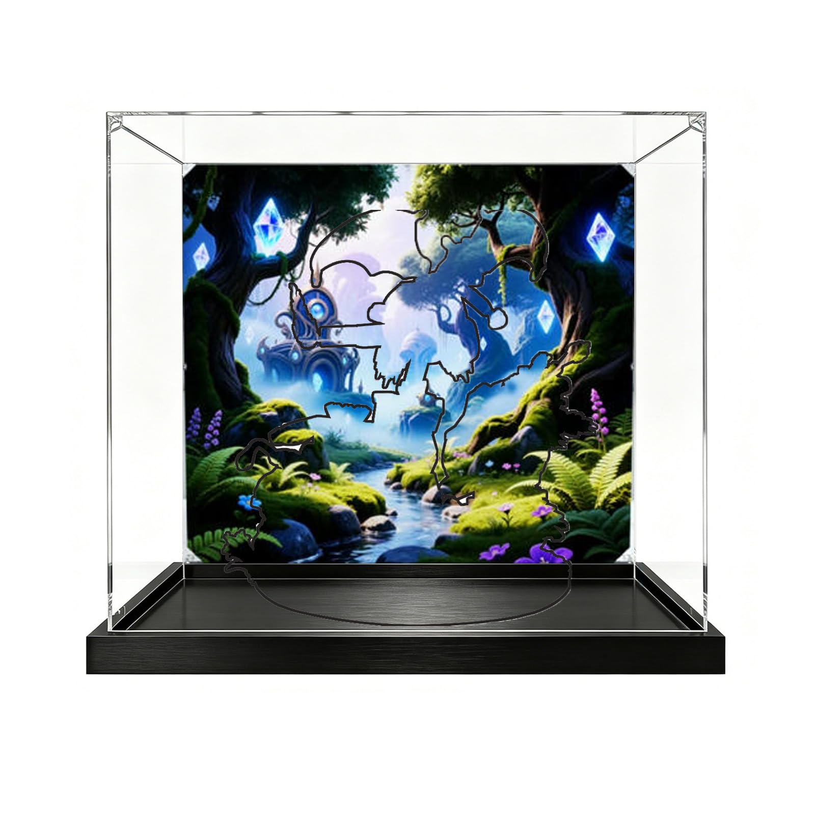 Acrylic Display Case Compatible with Lego 72153 Model, Dustproof Transparent Storage Box, Compatible with Lego 72153 (Model Not Included) (Background)