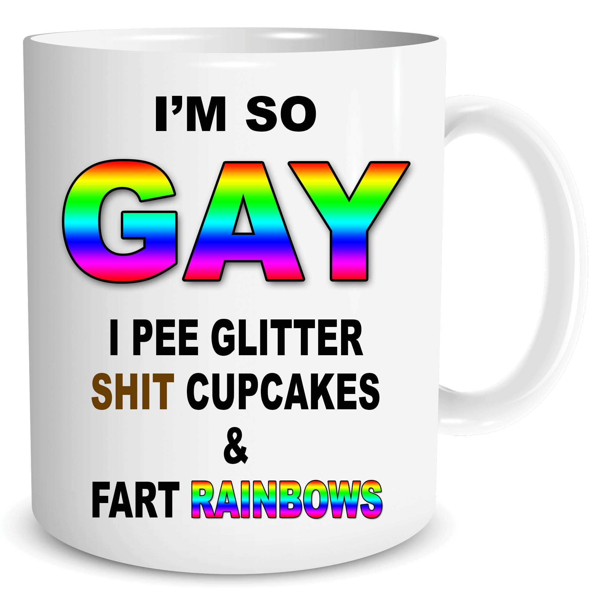 Peachy Antics White Funny Gay Rainbow Mug Gay Pride Lgbt Birthday Gift Gay Present Friend Wsdmug1652