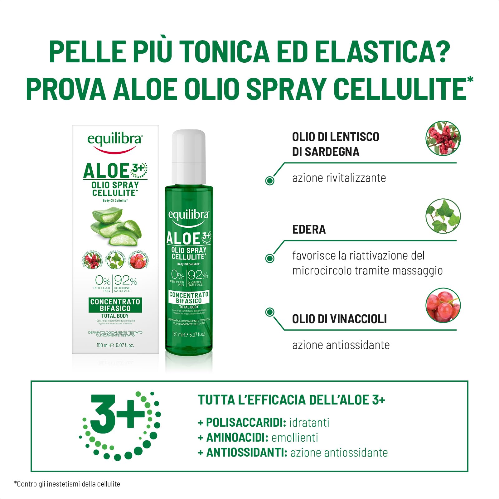 Equilibra Olejek z aloesu, cellulit, 150 ml
