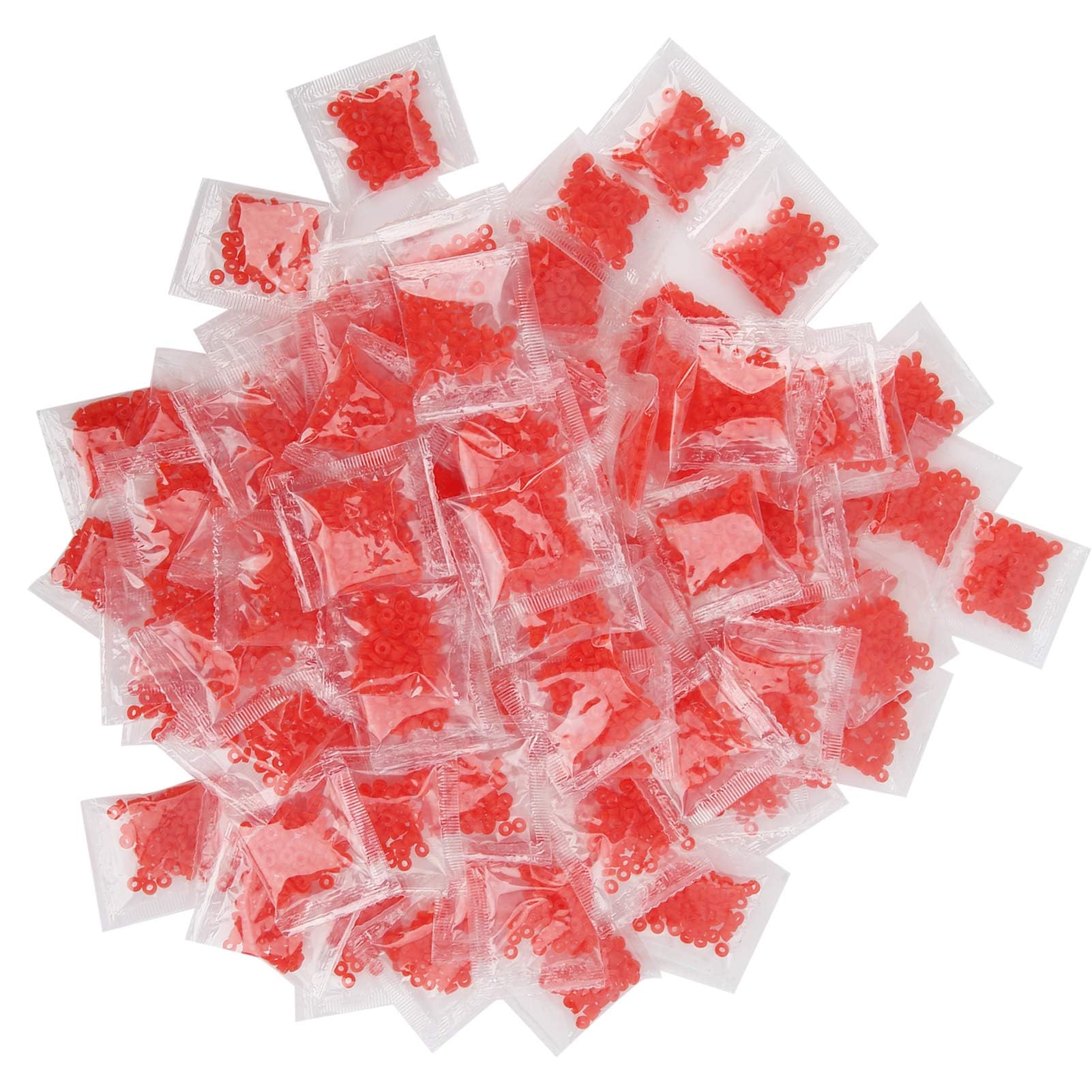 Alomejor 100 Sacs d'appâts de Granule de pêche Bandes Anneaux en Caoutchouc pour Les Plates-Formes de Cheveux de pêche à la Carpe et Les Crochets Correspondent