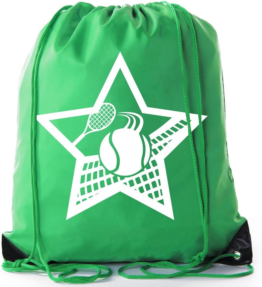 Mato & Hash Tennis Backpacks| Tennis Drawstring bags for Camp, Parties, and Fundraisers! - 10PK Forest Green CA2500Tennis S2
