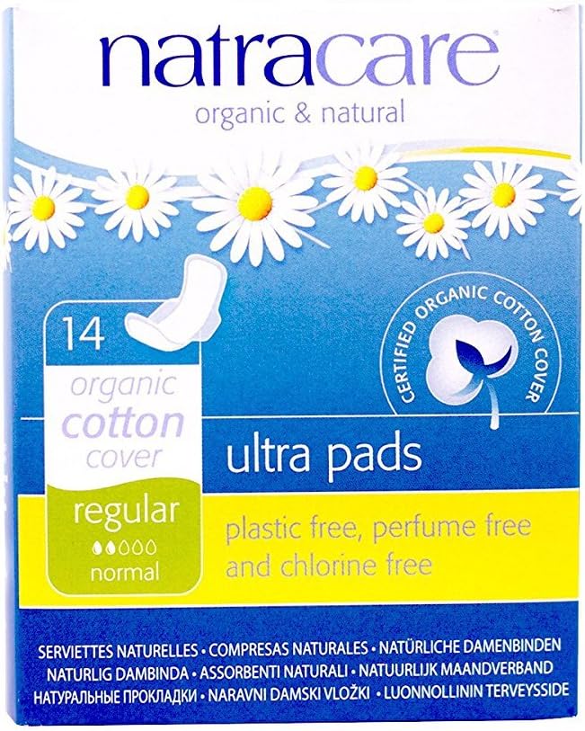 – Organic Cotton Cover Ultra Pads with Wings -14 Count (Pack of 4)