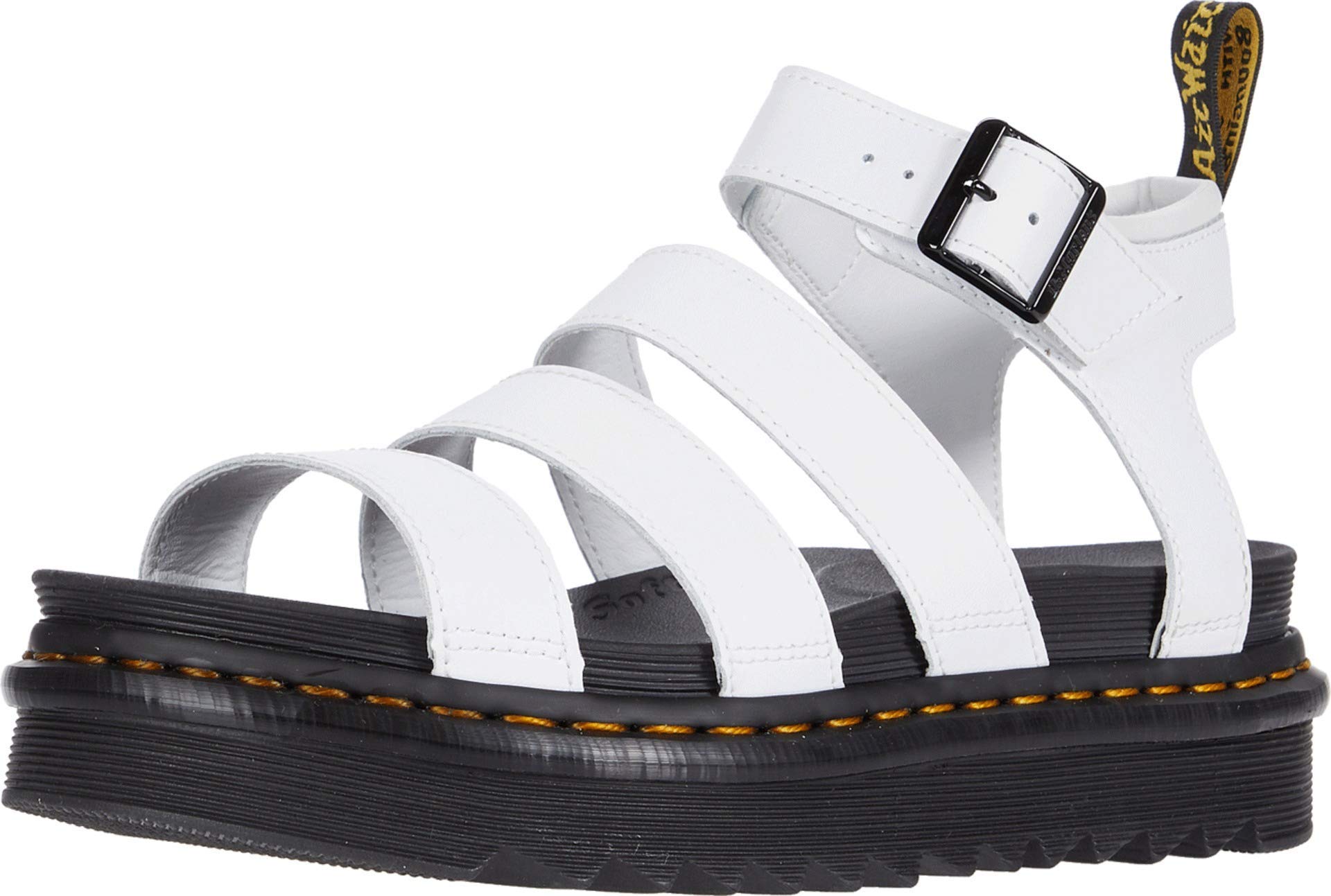 Dr. Martens Women's Blaire Fisherman Sandal, White Hydro Leather,