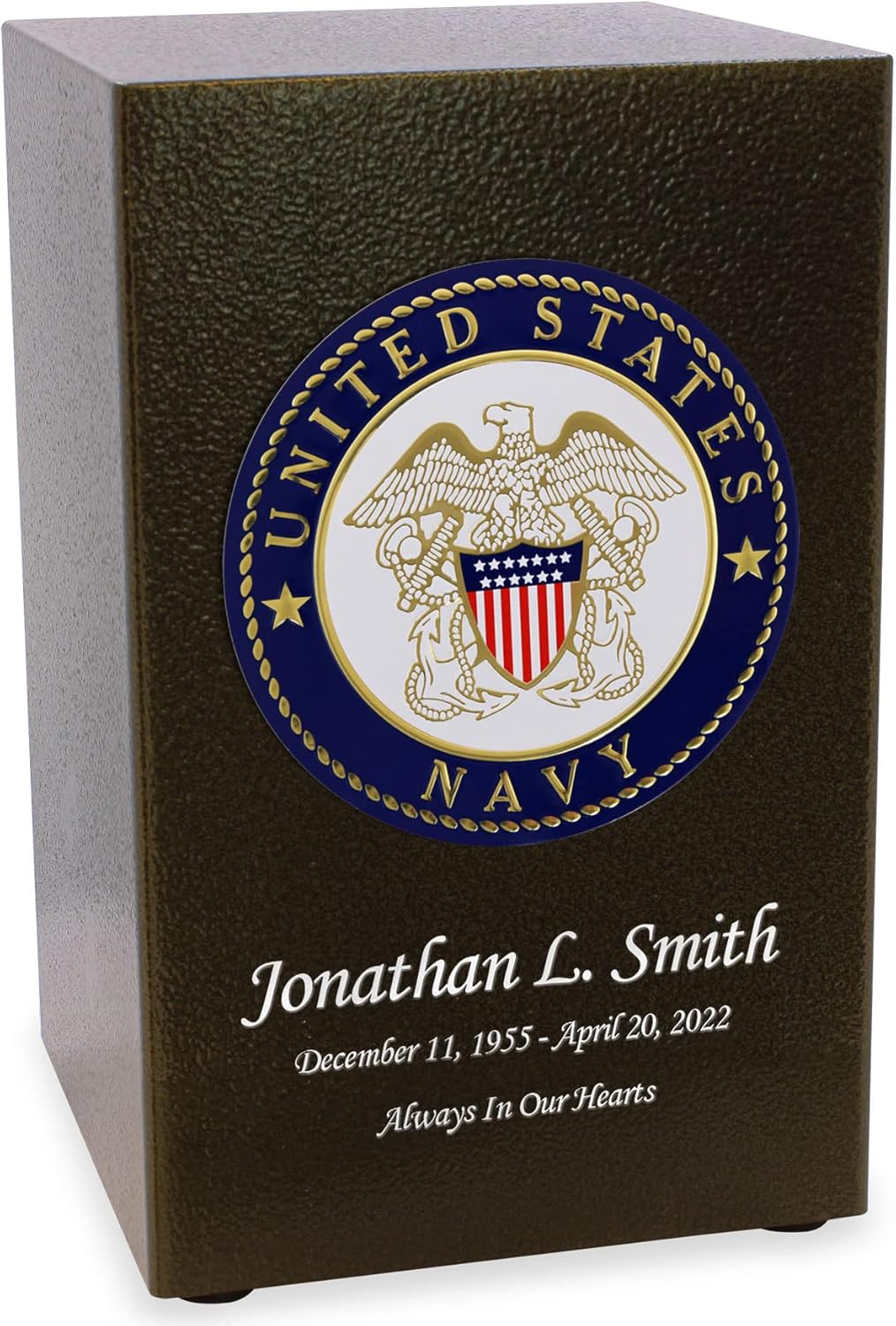 Navy Veteran Cremation Urn for Ashes Full Color United