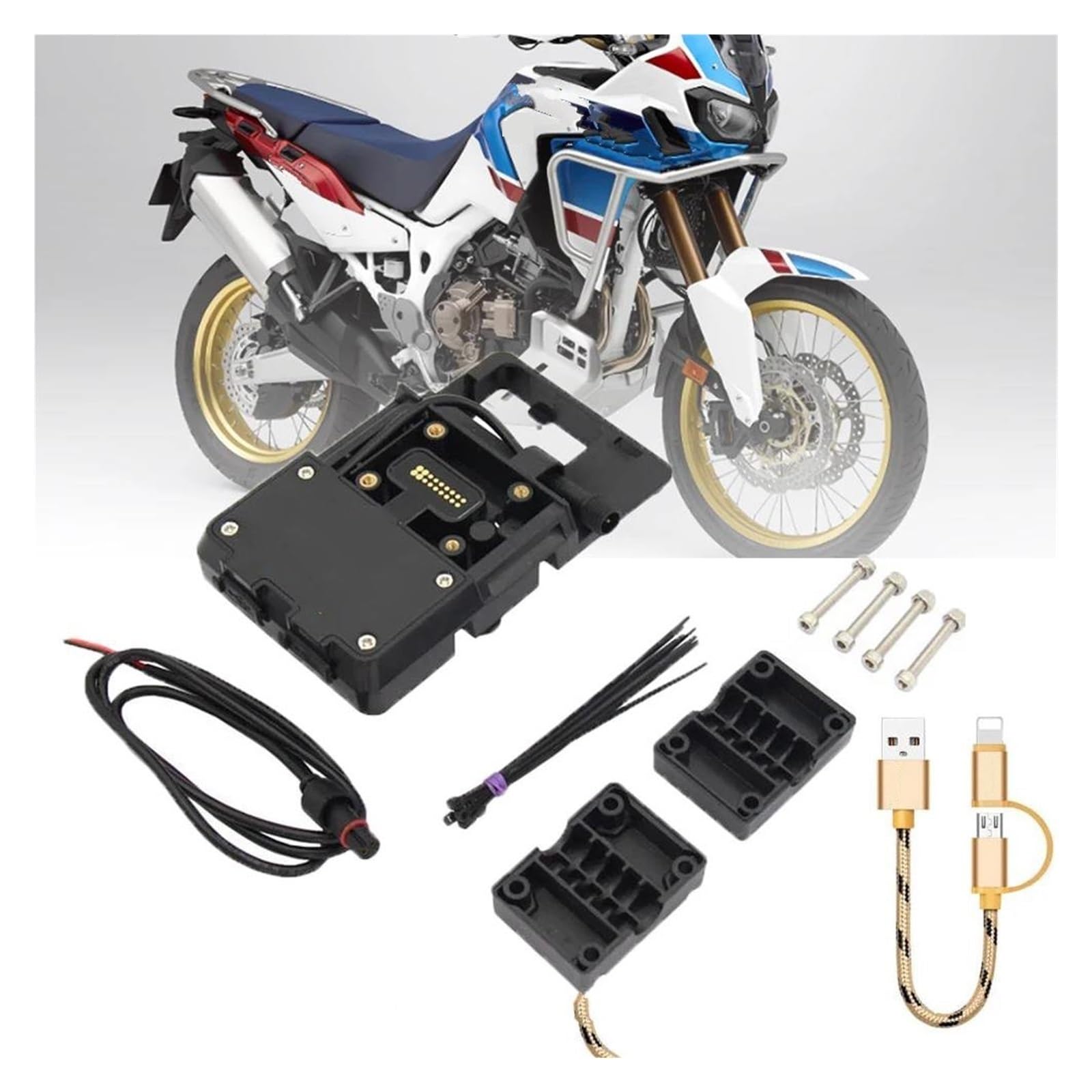 Moto Supporto Navigatore per B&MW R1200GS Navigatore Portatile Caricatore USB Moto Navigazione Telefono Holde ADV 800GS Telefono Staffa Moto
