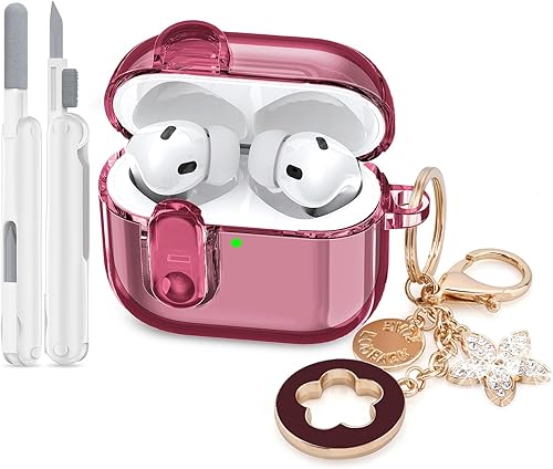 Miniatura 16 de Funda VISOOM 2025 transparente para Airpods iPods 4 con cierre de seguridad, funda para Airpod iPod 4 suave para Air Pods iPods de 4ª generación con