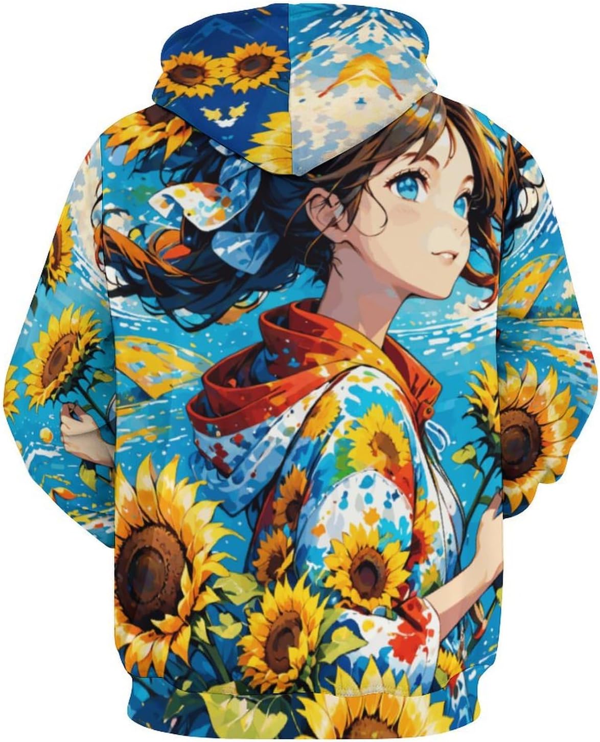 Dolphin Hoodies for Men Loose Cool Fit Hooded Sweatshirt