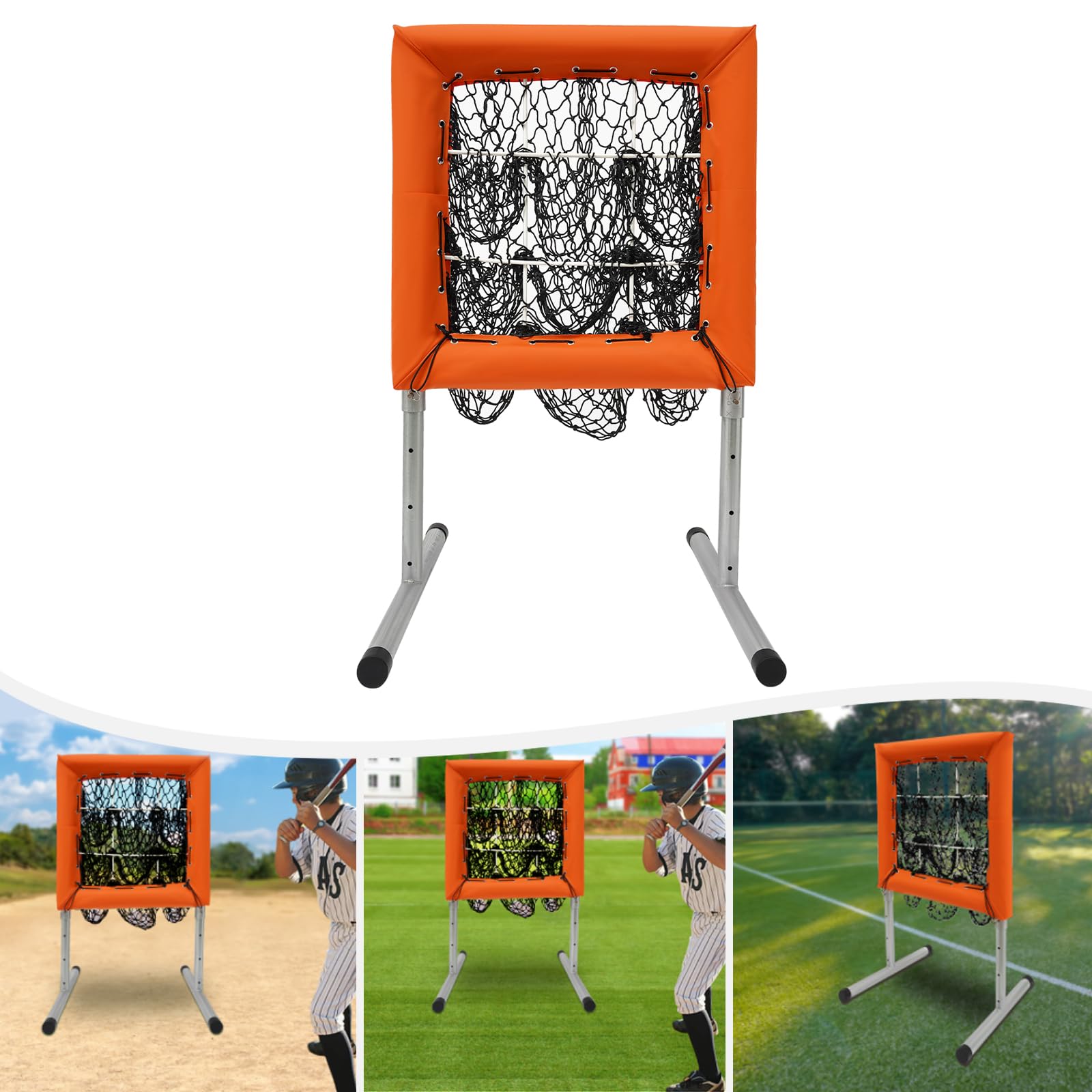 Red de entrenamiento de béisbol con altura ajustable para ejercicios