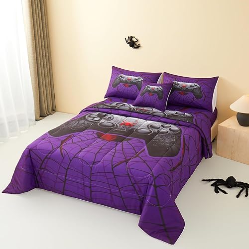 Miniatura 10 de Namoxpa Juegos de edredón de camión, patrón para niños, juegos de edredón decorativos con 2 fundas de almohada, tamaño Queen