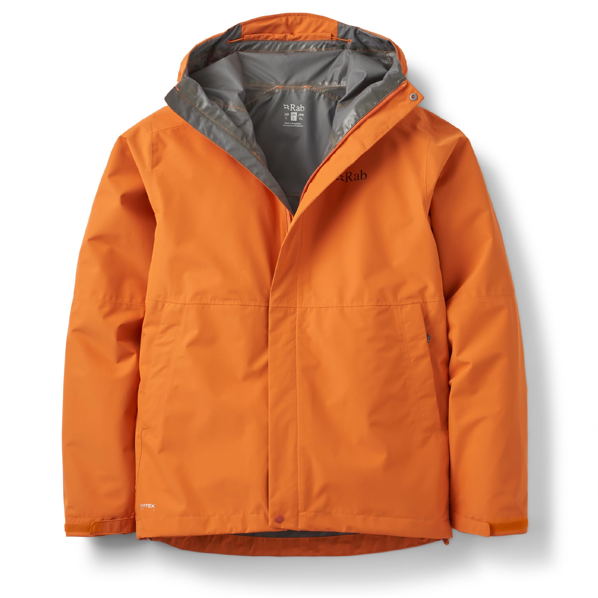 Rab Men’s Downpour Jacket - Lightweight Waterproof Hooded Coat for Hiking & Trekking - Dark Melba - X-Large