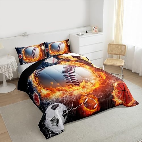 Vista 215 de Juego de edredón de bandera estadounidense, juego de ropa de cama tamaño Queen, juego de ropa de cama militar con armas del ejército para niños