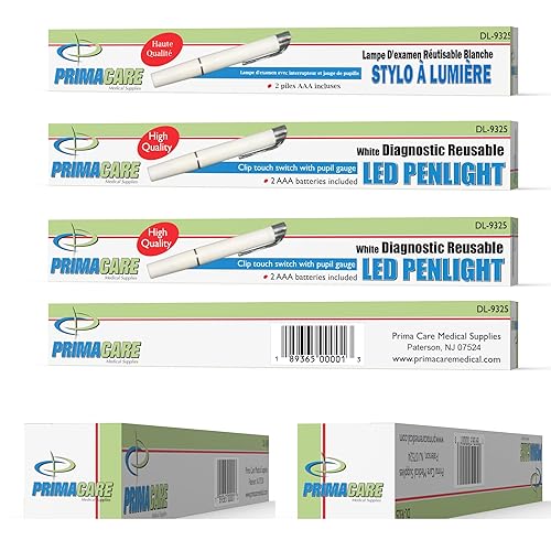 Miniatura 5 de Primacare DL-9325 - Lámpara de diagnóstico LED con indicador de pupila impreso, luz médica reutilizable y ligera para enfermera, estudiantes