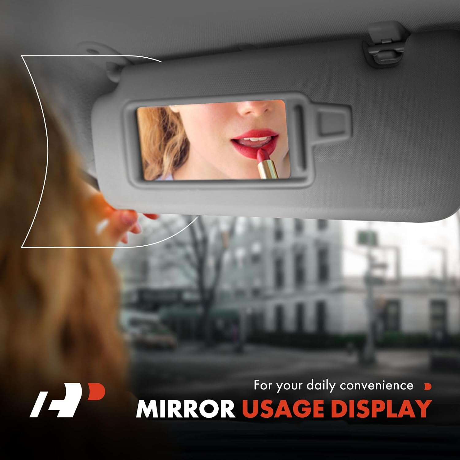 A-Premium Driver & Passenger Sun Visor Compatible with Toyota Tacoma 2005-2015 - Without Vanity Light, with Vanity Mirror, with Sliding Extender, Replaces 74320-04181-B1, 7432004181B1