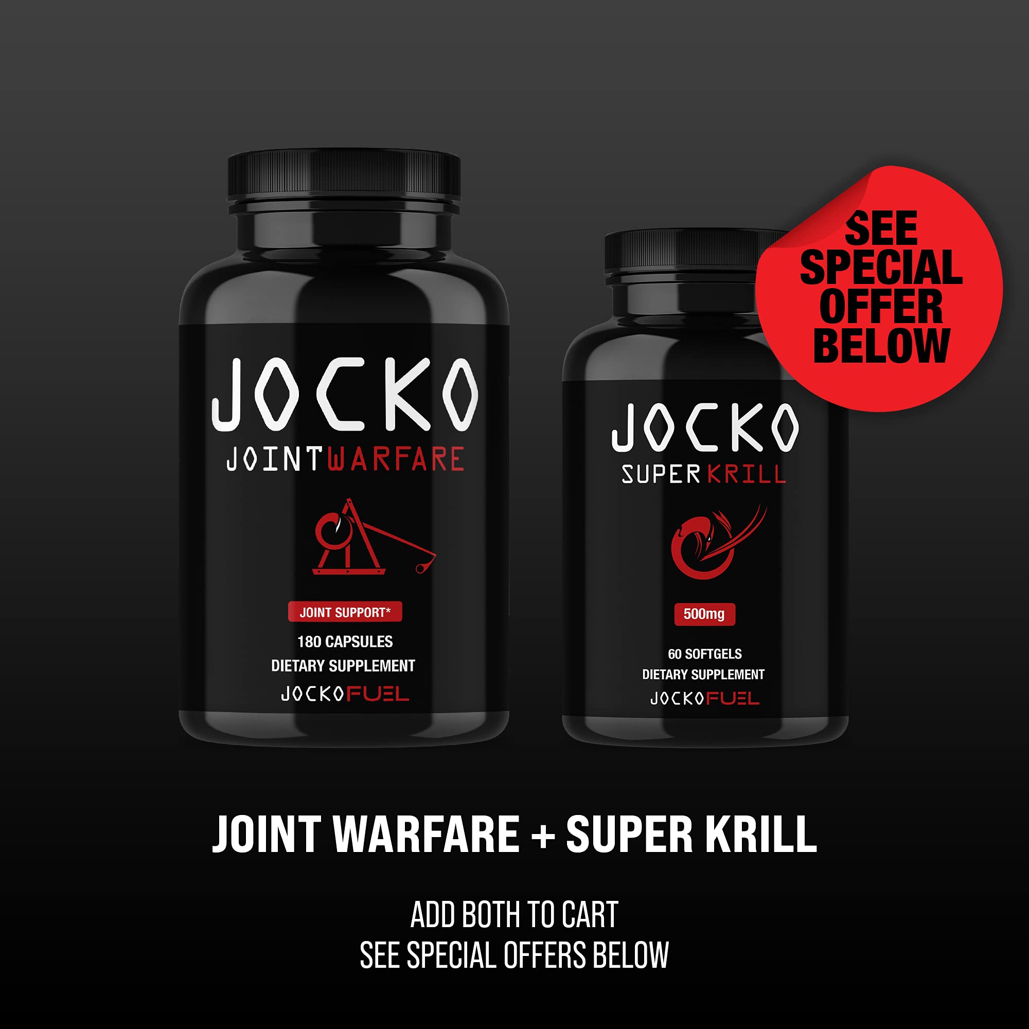 Jocko Super Krill Oil Supplement - 1000mg Serving - Omega 3 - DHA, EPA
