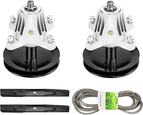 Kit de reconstrucción de correa de husillo de hoja de cubierta para MTD Troy Bilt 42 pulgadas M115-42 LT4200 T1000 T1400 T1800 Bronco Pony,