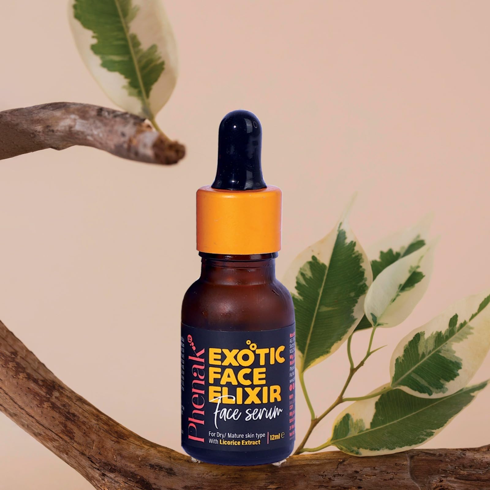 PHENAK INDIA | Exotic Face Elixir | Face Oil for Glowing Skin, 100% Natural with Rosehip, Jojoba, Argan & Vitamin E, Anti Aging Night Serum for Skin Tightening & Fine Lines, Women/Men (12ml)