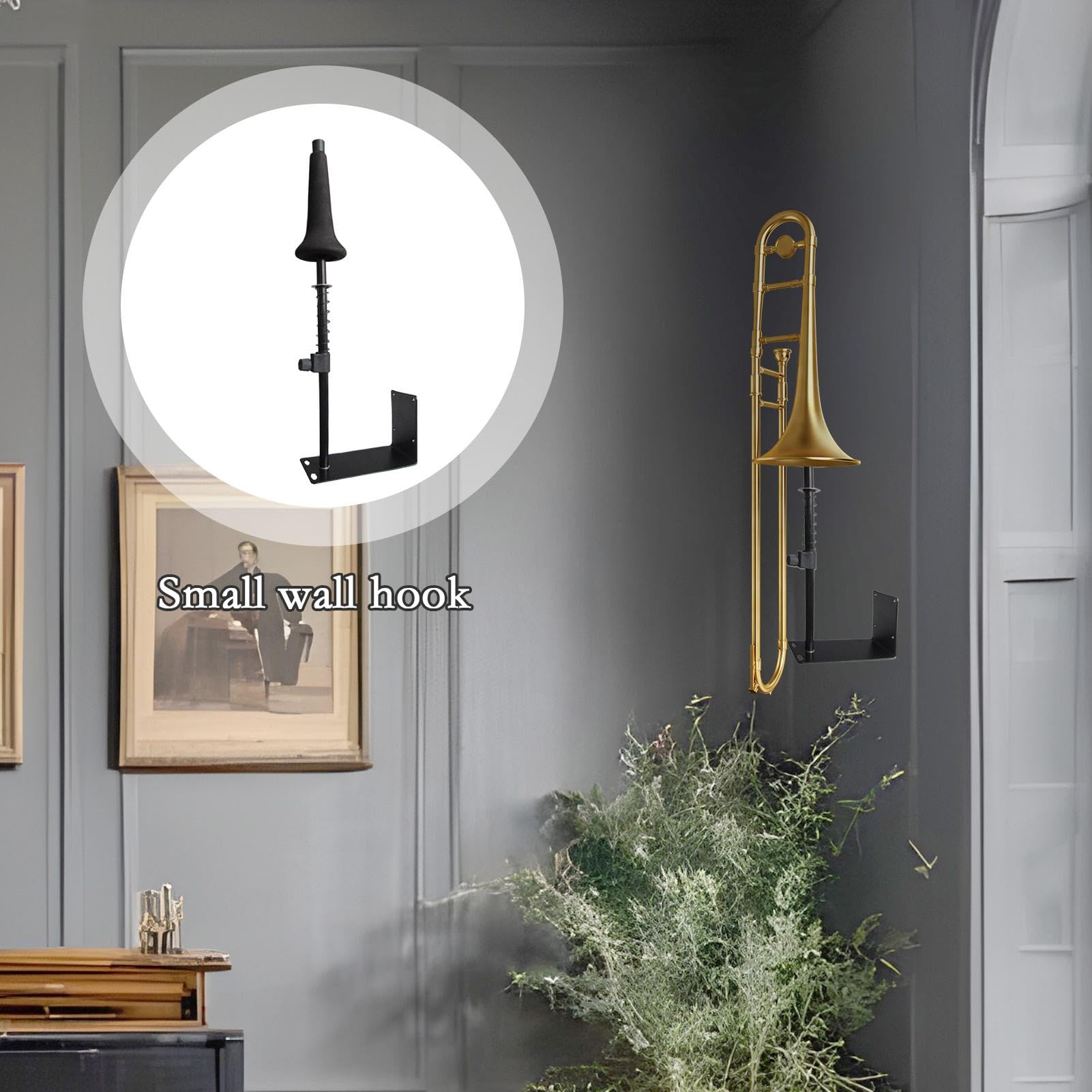 Uchwyt na ścianie trąbki, na wyświetlacz trąbki Instrumenty muzyczne