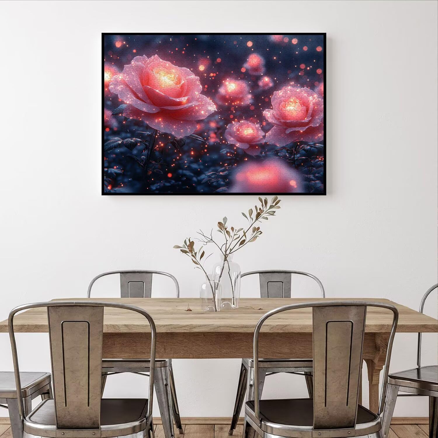 1500 sztuk puzzli dla dorosłych marzycielskie wymagające gry logiczne, n | Puzzle dla dorosłych róża, litery z tyłu, ciasne dopasowanie puzzli, rodzinne zajęcia wewnętrzne, wystrój domu