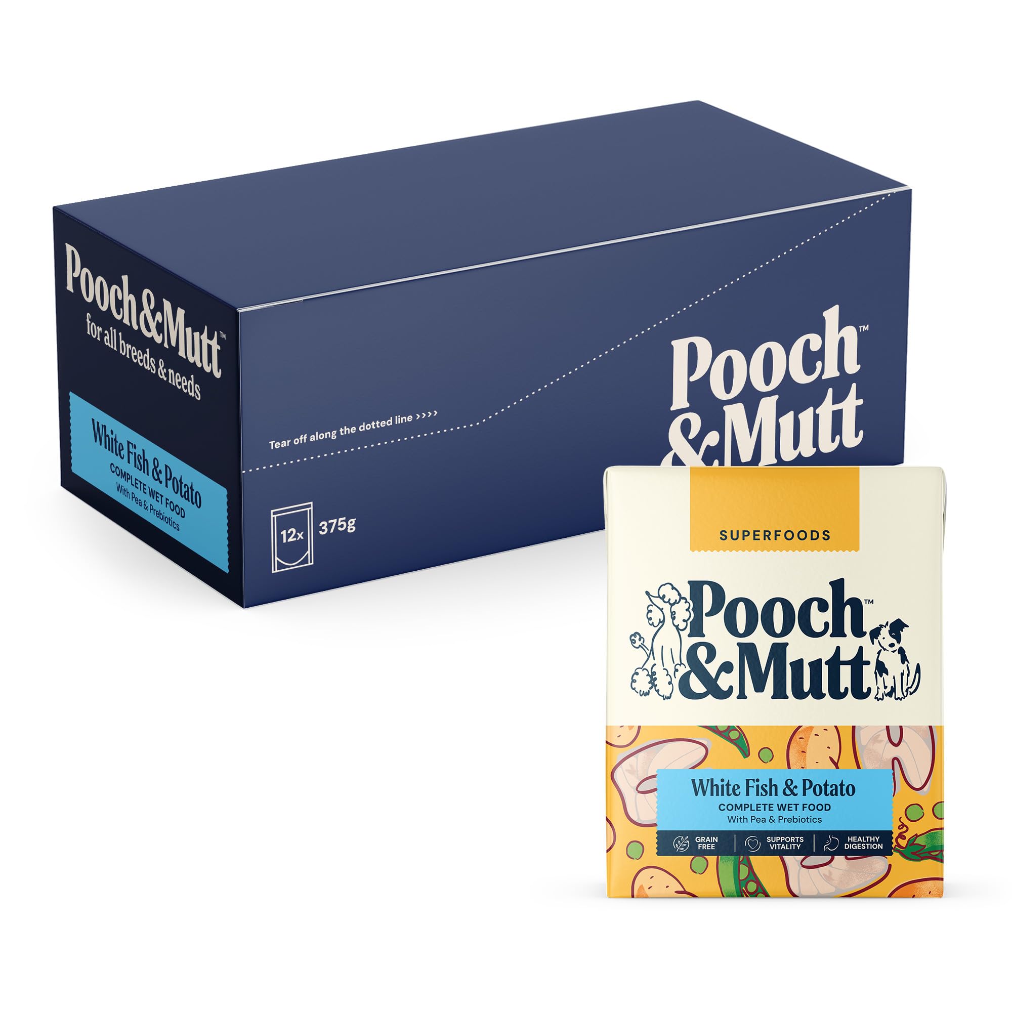 Pooch & Mutt Pooch And Mutt Wet Dog Food - Fish, Potato & Pea - Saver Pack: 24 X 375G