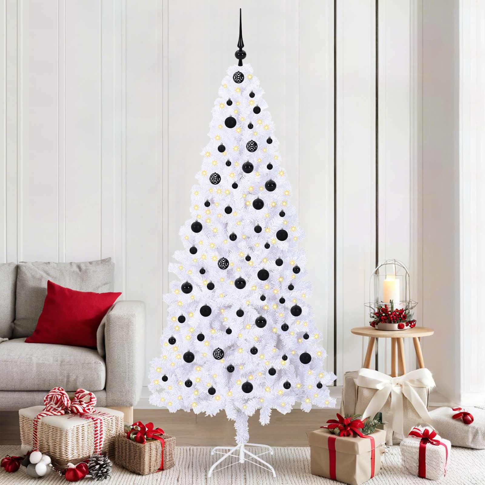 Tidyard Árbol de Navidad Artificial LED - Conexión USB, 8 Modos de Iluminación, Adecuado para Interiores y Exteriores Cubiertos Modelo YFXQY-3426667ES