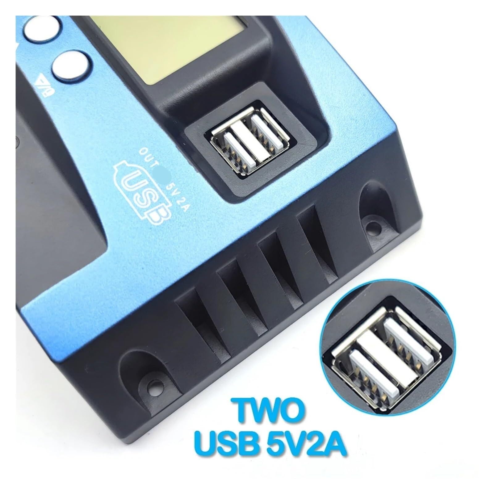 Kontroler ładowania słonecznego, Kontroler Ładowania Słonecznego MPPT 30A 40A 50A 60A 80A 100A Wyświetlacz LCD 12V 24V Podwójny Port USB I Rozładowanie(30A)