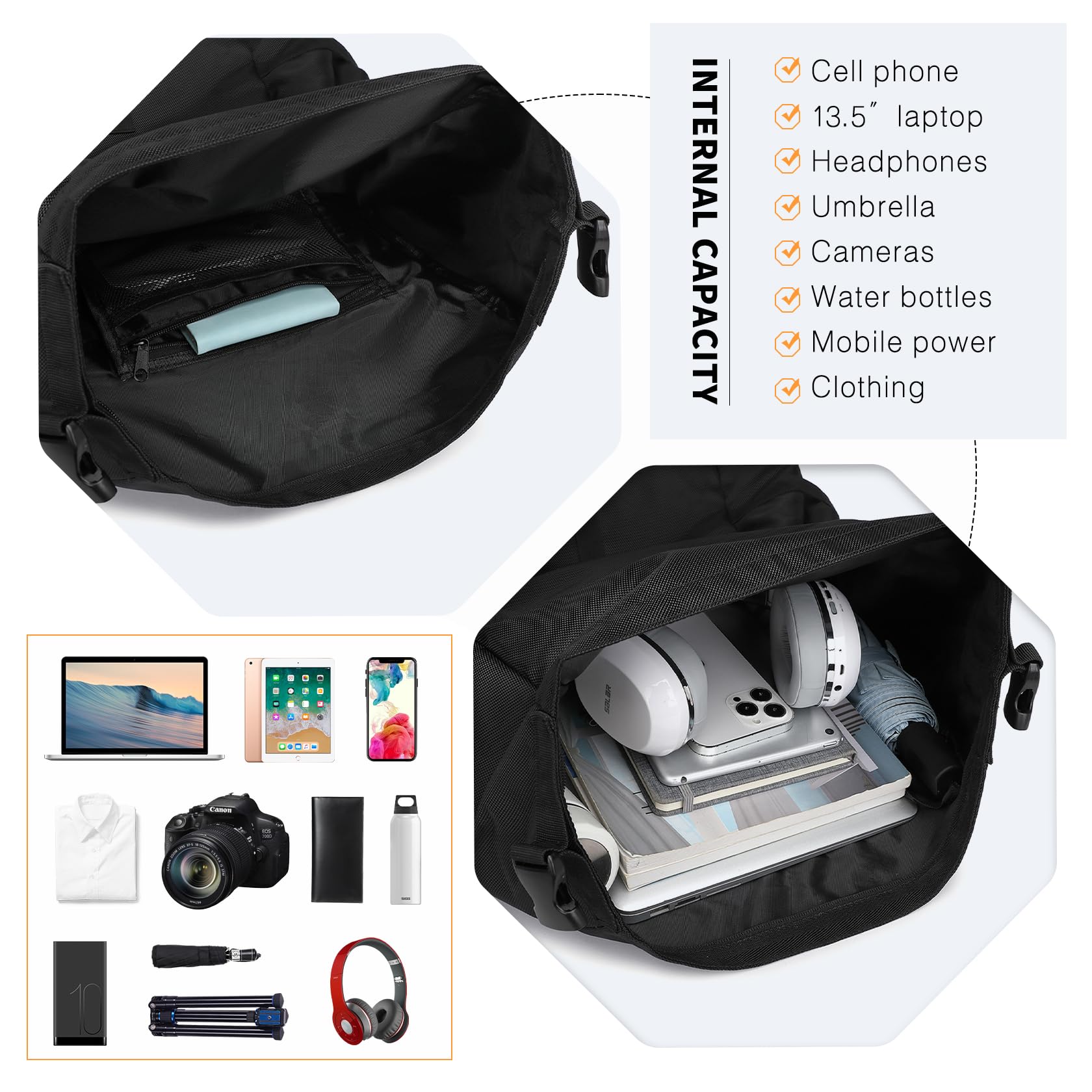 Zaino Da Basket Kono - Scomparto Inferiore Per Palla, Porta Laptop 15.6", Multiuso Per Sport E Viaggi | Capiente E Resistente - Foto 13