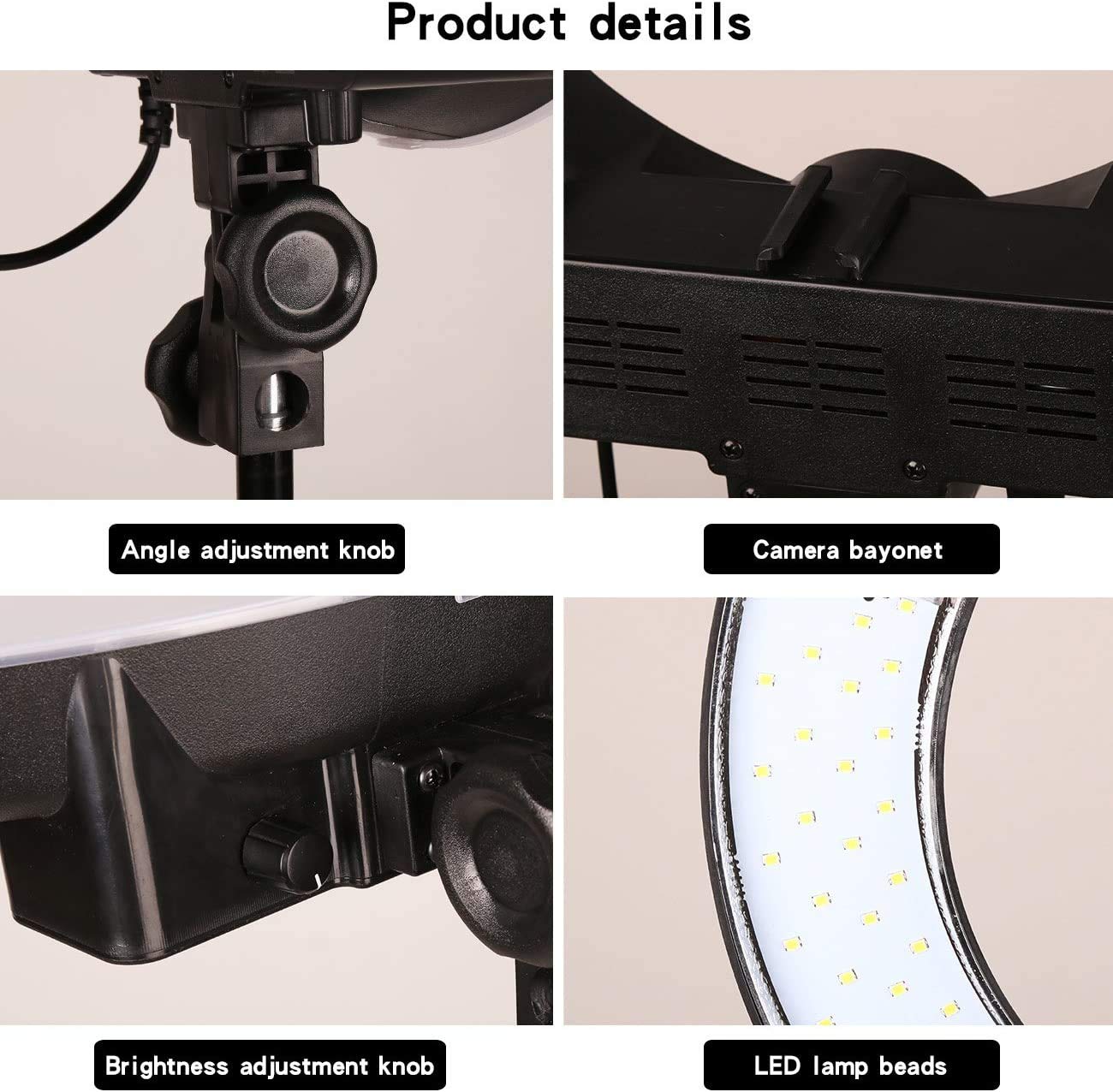18 Zoll 65W LED Make-up Ringlicht mit Spiegel für Augenbrauen-Täto, Wimpernverlängerung, Beauty und Studio-Videofotografie, Licht mit Stativ, Handyhalter, Spiegel und Tragtasche