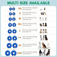 Vista 5 de BENCMATE Inflatable Dog Cone Collar Alternative, Soft Dog Cone for Small Medium Large Dogs and Cats, Neck Recovery ECollar Donut Collar After