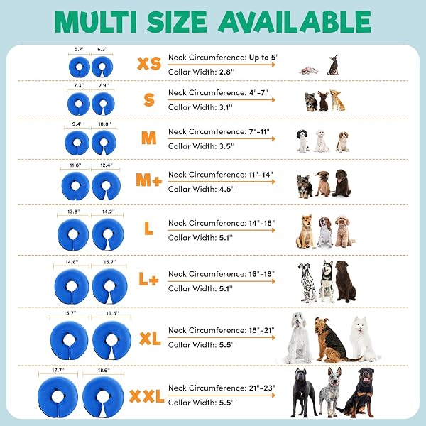 BENCMATE Inflatable Dog Cone Collar Alternative, Soft Dog Cone for Small Medium Large Dogs and Cats, Neck Recovery ECollar Do - 4