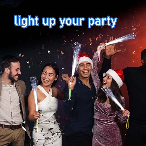 Miniatura 6 de 100 varitas de fibra óptica blanca, 3 modelos de bengalas de boda, varillas luminosas, varitas de luz LED, para boda, despedida de soltera,