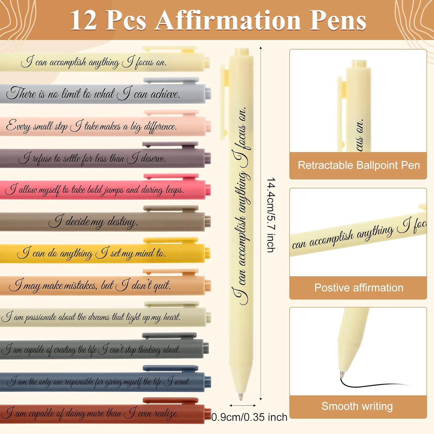 Kosiz 24 Pcs/12 Set Positive Affirmation Gifts Bulk for Women Gratitude Spiral Journals with Pens Motivational Notebooks Mothers Day Gifts for Mom Employee Coworker Teacher Nurse Volunteer (Soft)