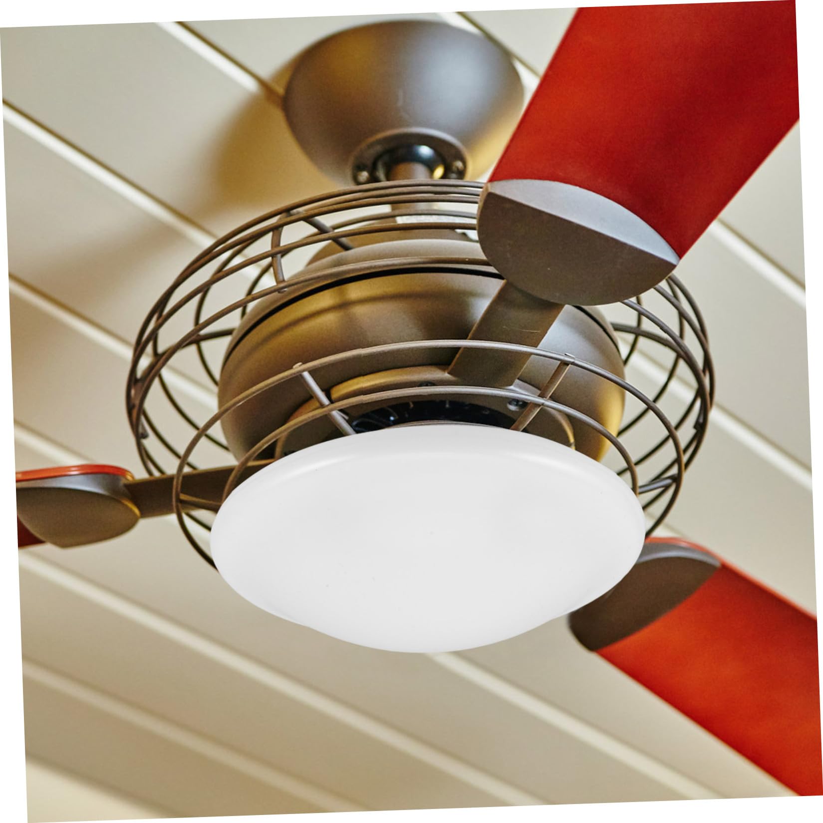 Alasum Copertura Luminosa per Ventilatore da Soffitto in Acrilico Bianco, Paralume a Forma di Fungo, Facile Installazione e Lunga Durata per Ambienti Domestici e Zona Pranzo