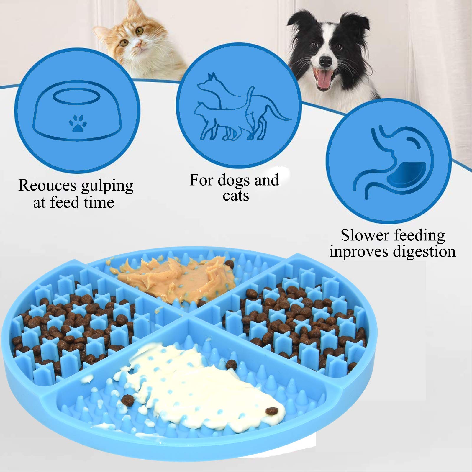 Likmat Lick Bowl voor honden met antislipring, hondenspeelgoed