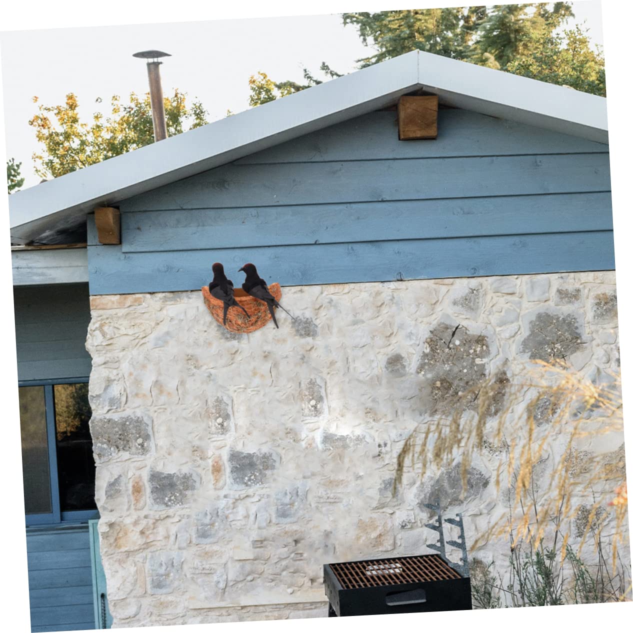 BESPORTBLE 8 Juegos De Nido De Golondrina Simulado Rústico Casa De Campo Pajarera Figuras De Nido De Pájaro Decoración del Hogar Simulación Nido De Pájaro Decoración Adorno De Pájaro