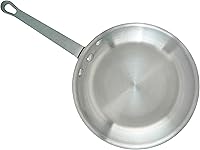 Vista 7 de Winco Sartén/sartén de aluminio de grado comercial, acabado satinado, 8 pulgadas