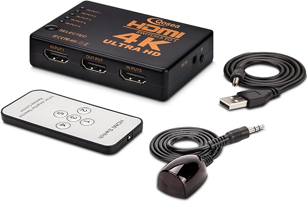 HDMI Switch Qoosea Commutateur HDMI entr e sorties Switcher Supporte Full 1080P pour XBox HDTV Blu-Ray Player DVD DVR PS3 PS4 5-Port HDMI Switch Qoosea Commutateur HDMI entr e sorties Switcher Supporte Full 1080P pour XBox HDTV Blu-Ray Player DVD DVR PS3 PS4 5-Port