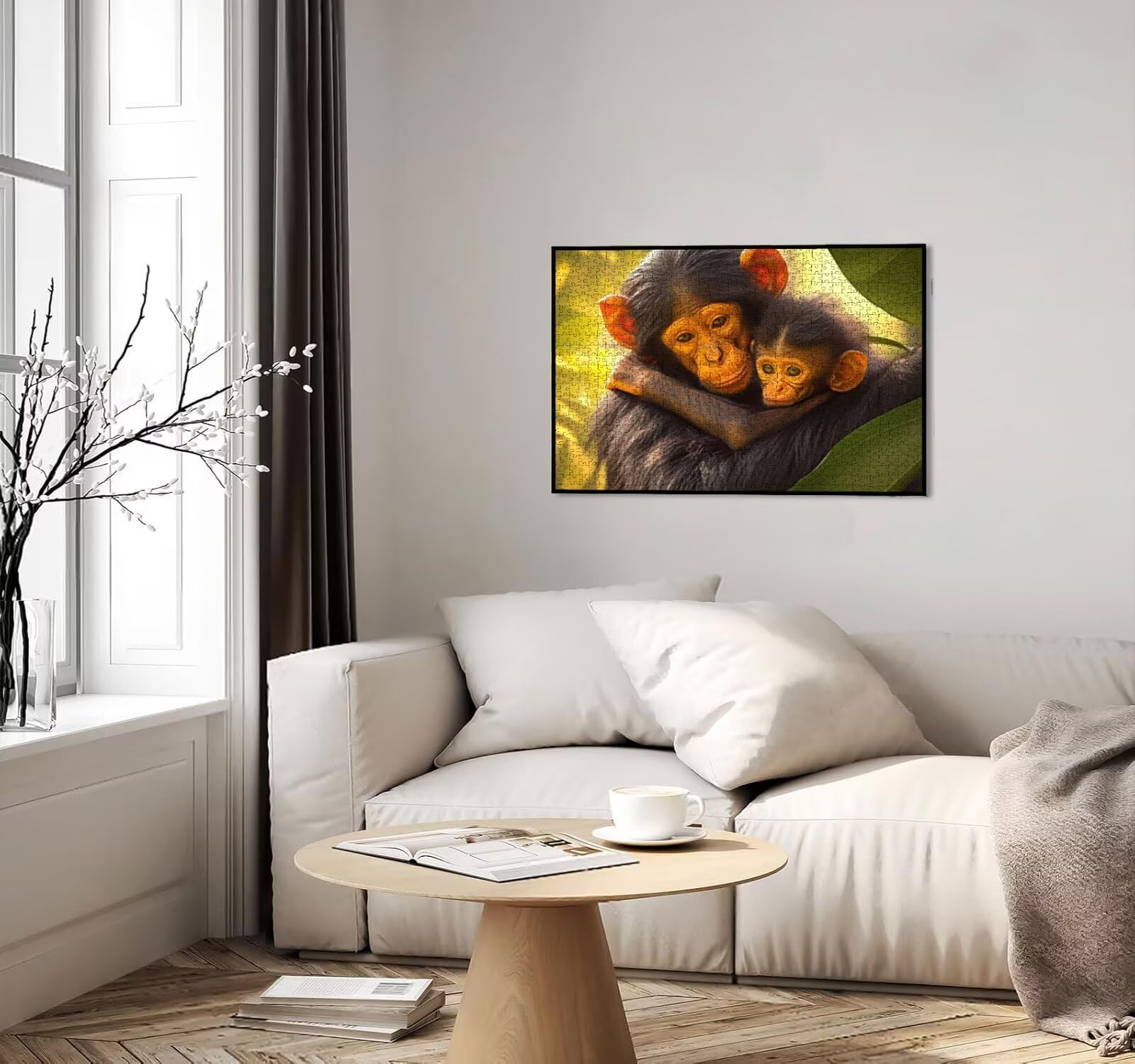 Monkey R3KH-325 czarne puzzle dla dorosłych, dorosłych, nastolatków, do aktywności w domu, trudne gry rodzinne, klasyczne puzzle jako prezent i dekoracja ścienna