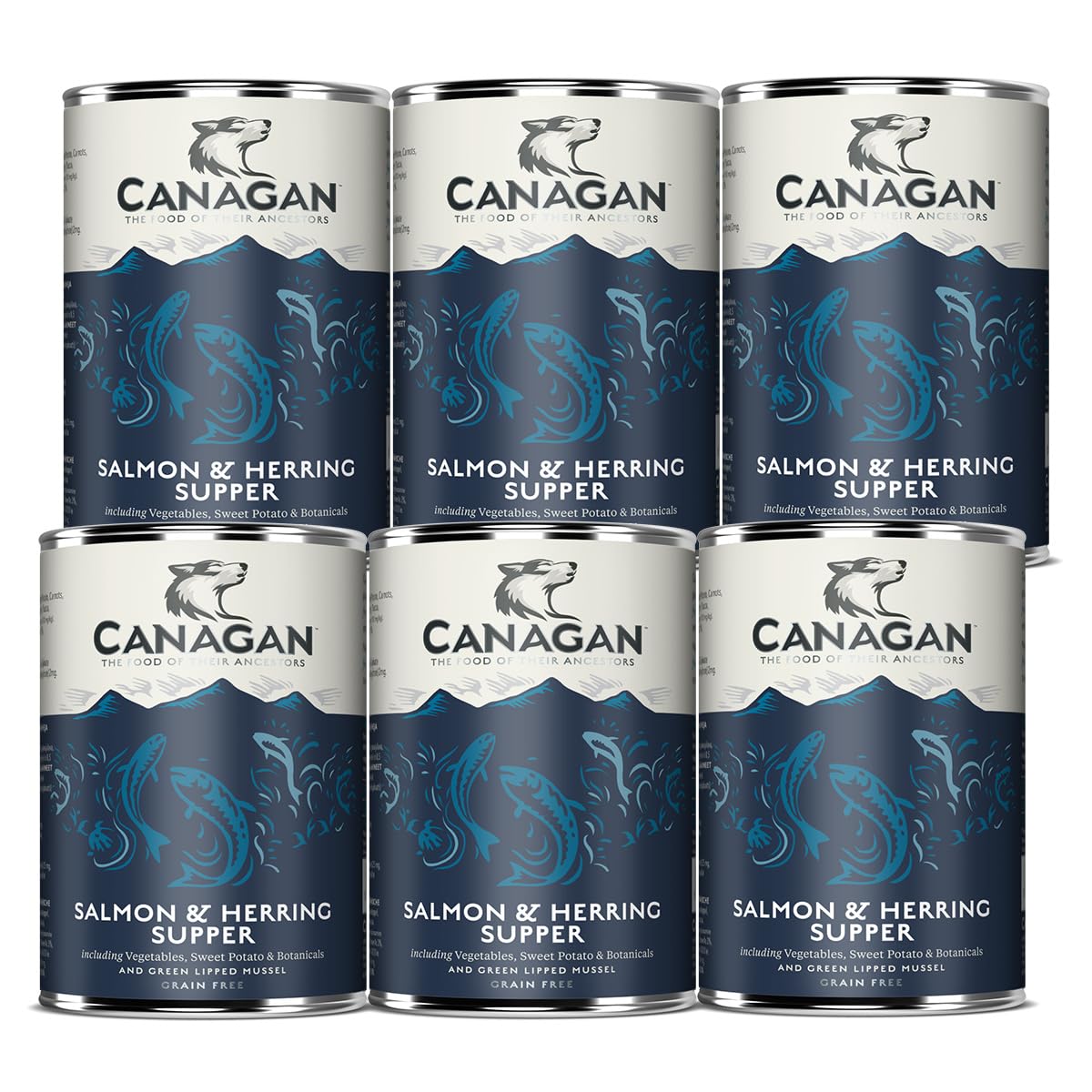 Amazon.co.jp: カナガン ドッグフード サーモン＆ニシン 缶詰(400g×6缶