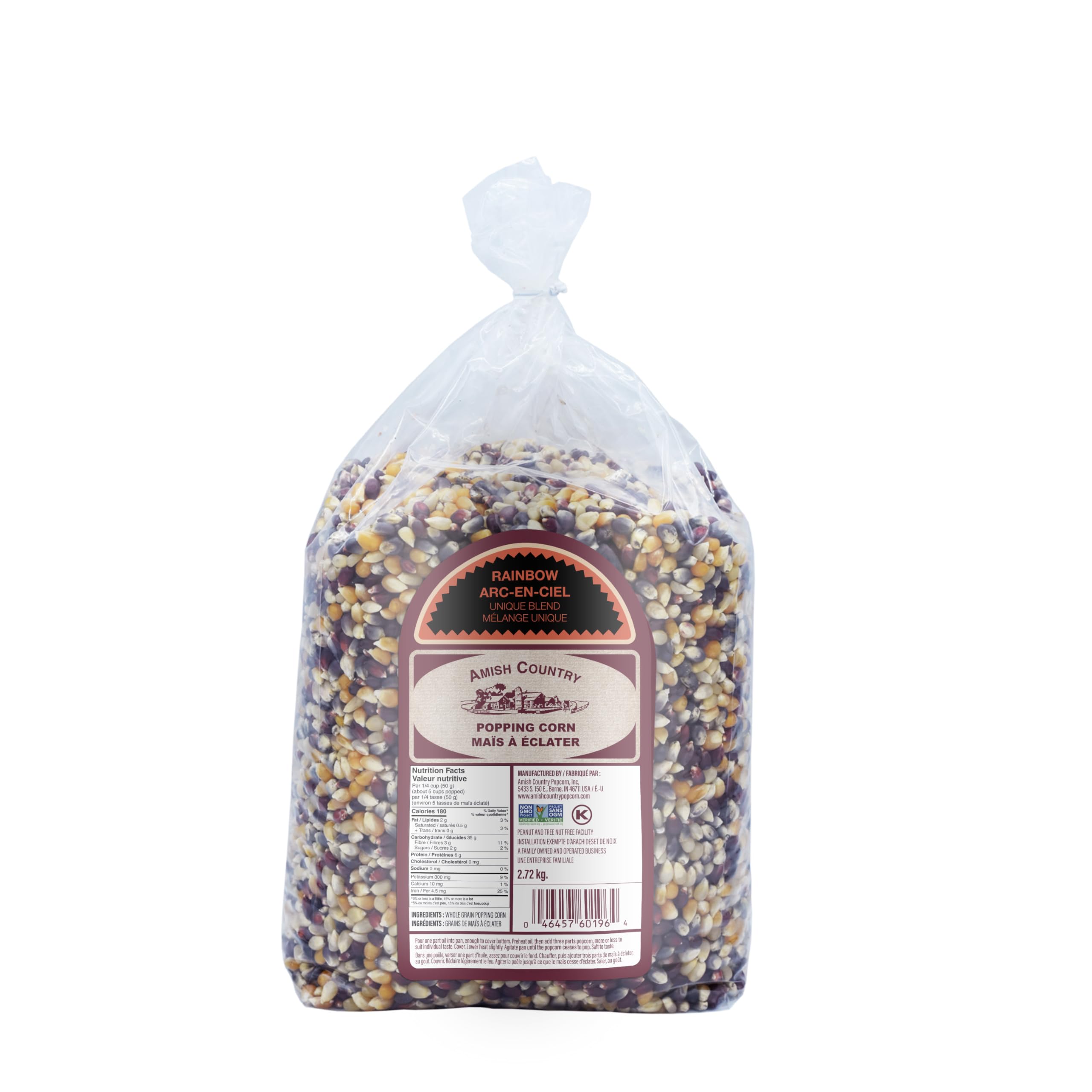 Amish Country Popcorn | 6 lb Bag | Rainbow Popcorn Kernels | Old Fashioned, Non-GMO and Gluten Free (Rainbow - 6 lb Bag)