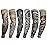 YARIEW Tattoo Sleeves for Men, 6Pcs Arm Sleeves Fake Tattoos Sleeves to Cover Arms Sun Protection Sleeves Tattoo Sleeve Covers Temporary Tattoo Sleeves for Men Halloween (Set 2)